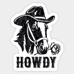 Howdy Horse with a Rose Sticker